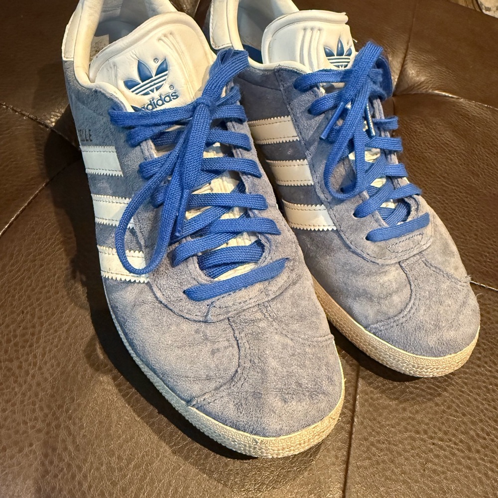 Adidas Light Blue Suede Sneakers